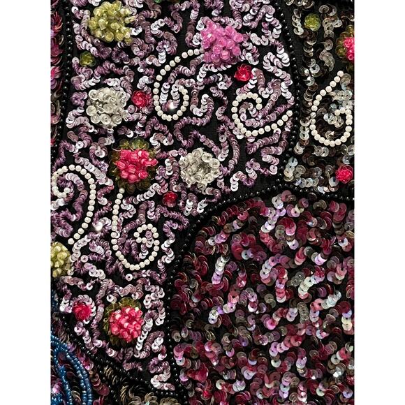 Vintage Diane Freis Beaded Sequin Dress Size 8 - Picture 4 of 7